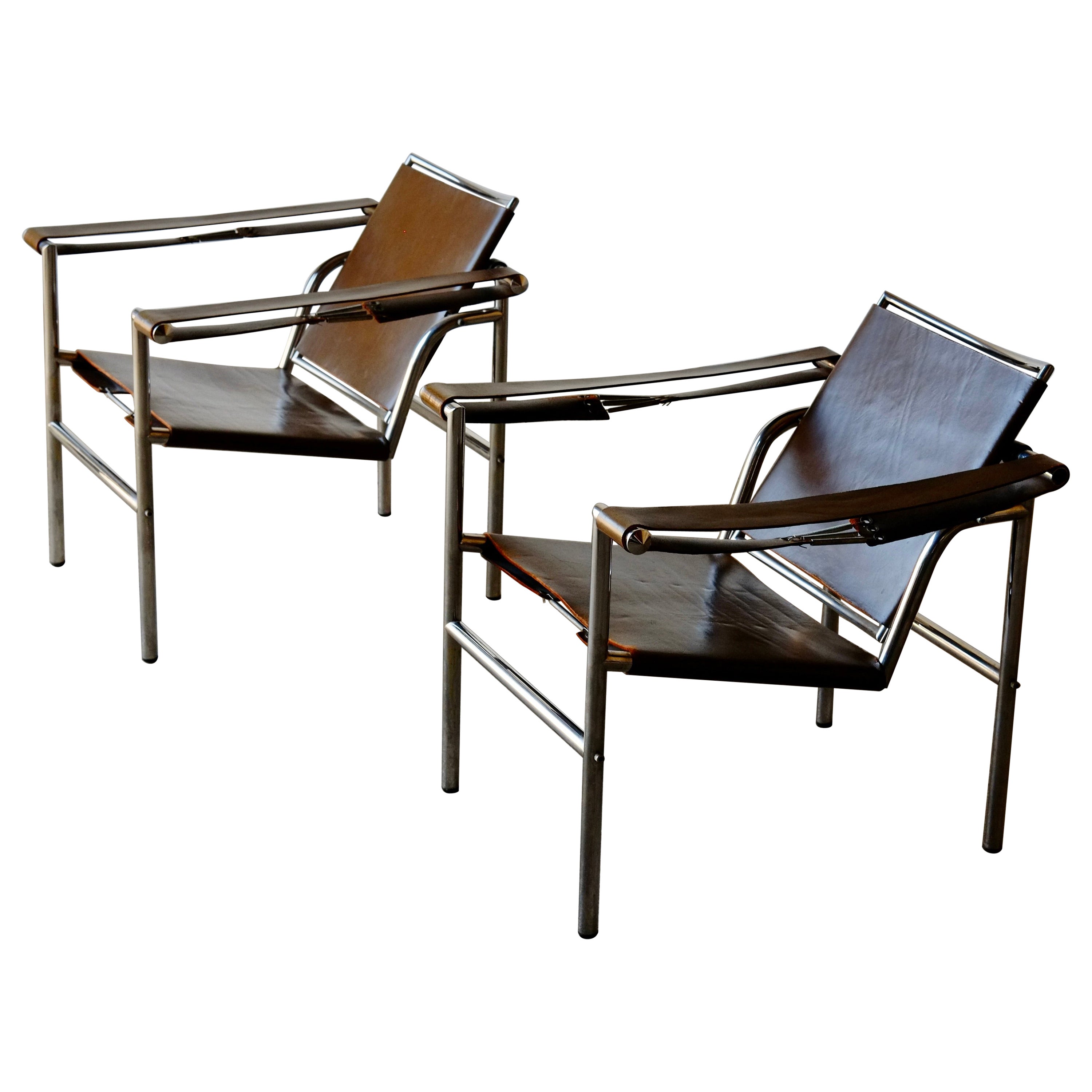 Basculant LC1 Chairs by Le Corbusier, B 301 Design