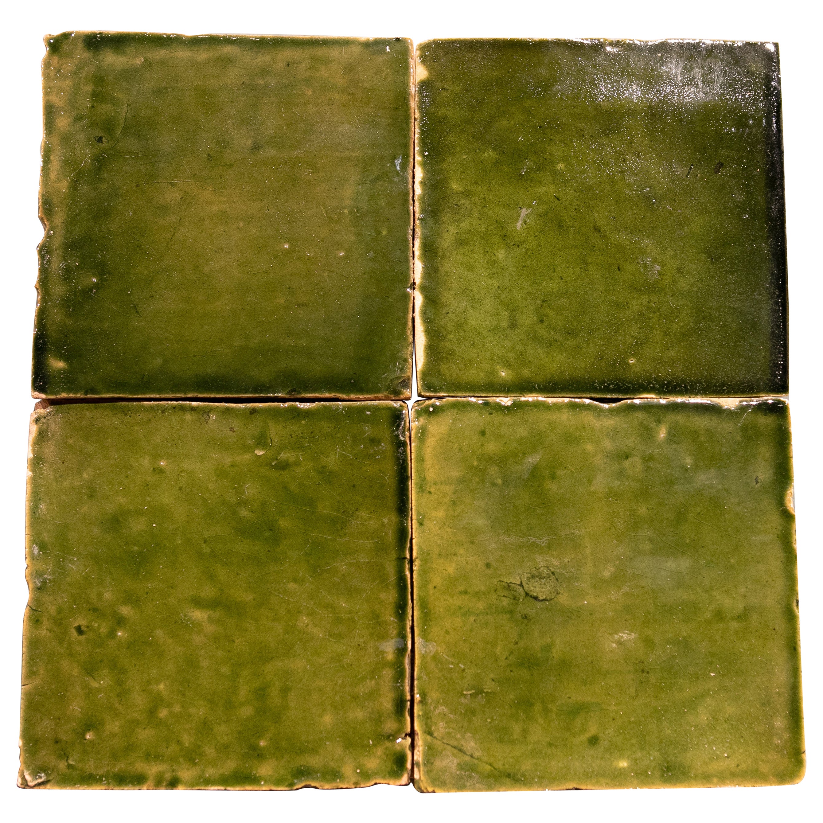 Handmade Glazed Zelige Tile in Green Colour