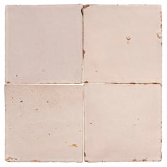Handmade Glazed Zelige Tile in White Colour