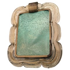 SEGUSO -Marco de latón,  Cristal de Murano Oro 1940 Italia