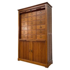 Early 20th Oak French Notary Cabinet