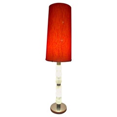 Deutsche Tisch- oder Stehlampe aus beleuchtetem Glas und Chrom, Richard Essig, 1970er Jahre