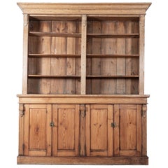 Antique 19thC Oak & Pine Open Bookcase / Dresser