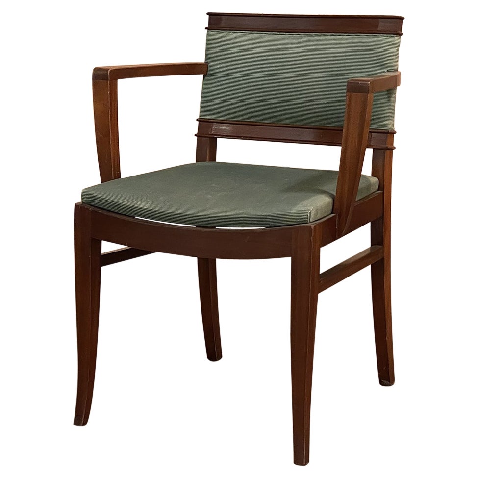 Mid-Century Mahogany Armchair by De Coene For Sale