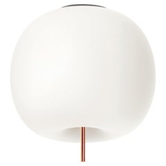 'Kushi' Opaline Glass and Copper Ceiling Lamp for KDLN