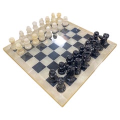 1980 Vintage Italian Glass Chess Set