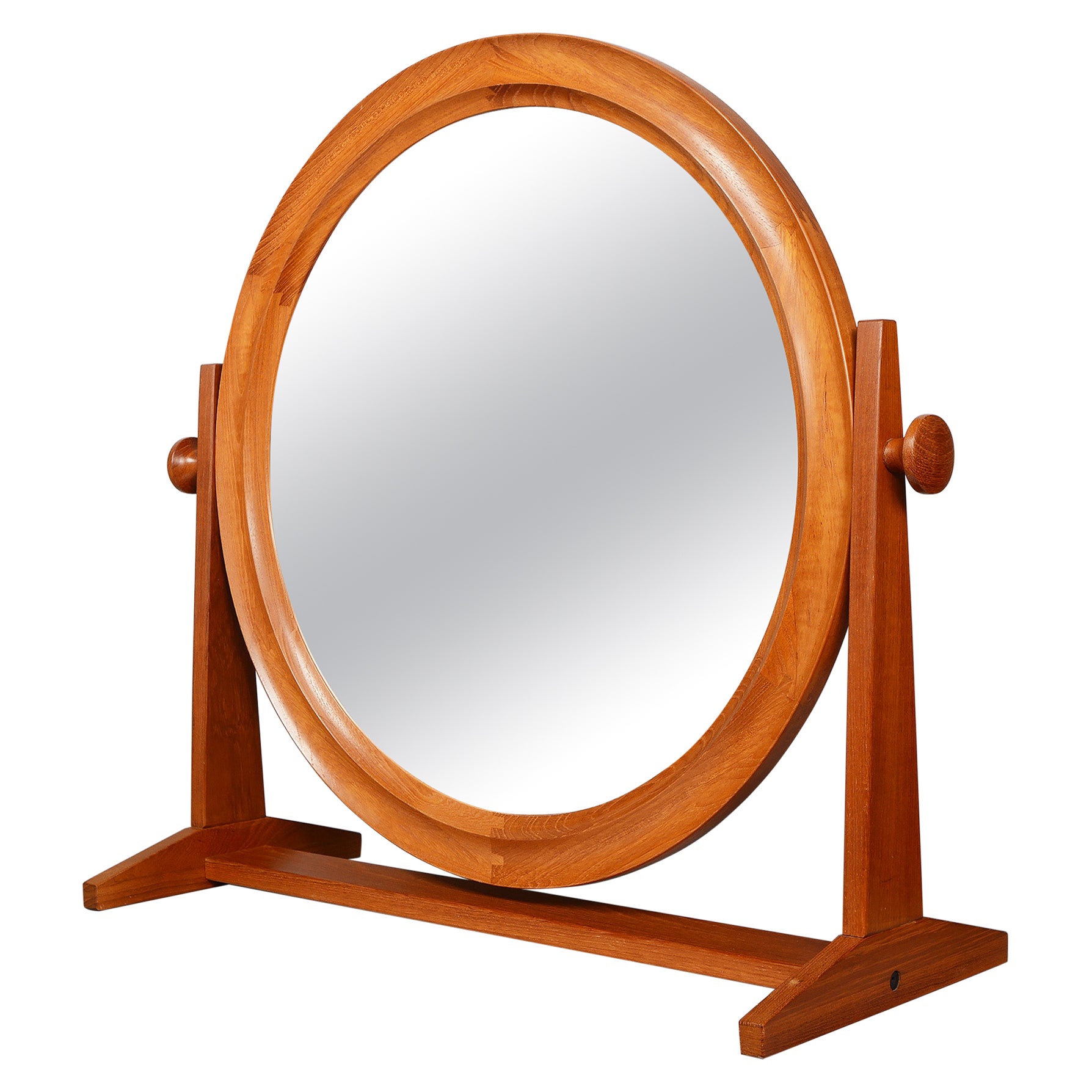 Pedersen & Hansen Large Dresser or Table Top Teak Mirror For Sale