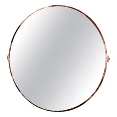 Large Custom Round Copper Mirror by Adesso Imports