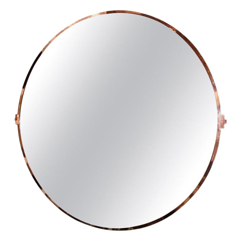 Large Custom Round Copper Mirror by Adesso Imports