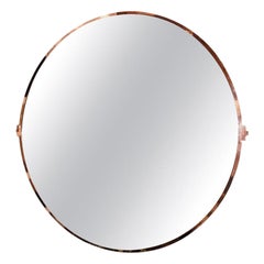 Large Custom Round Copper Mirror by Adesso Imports