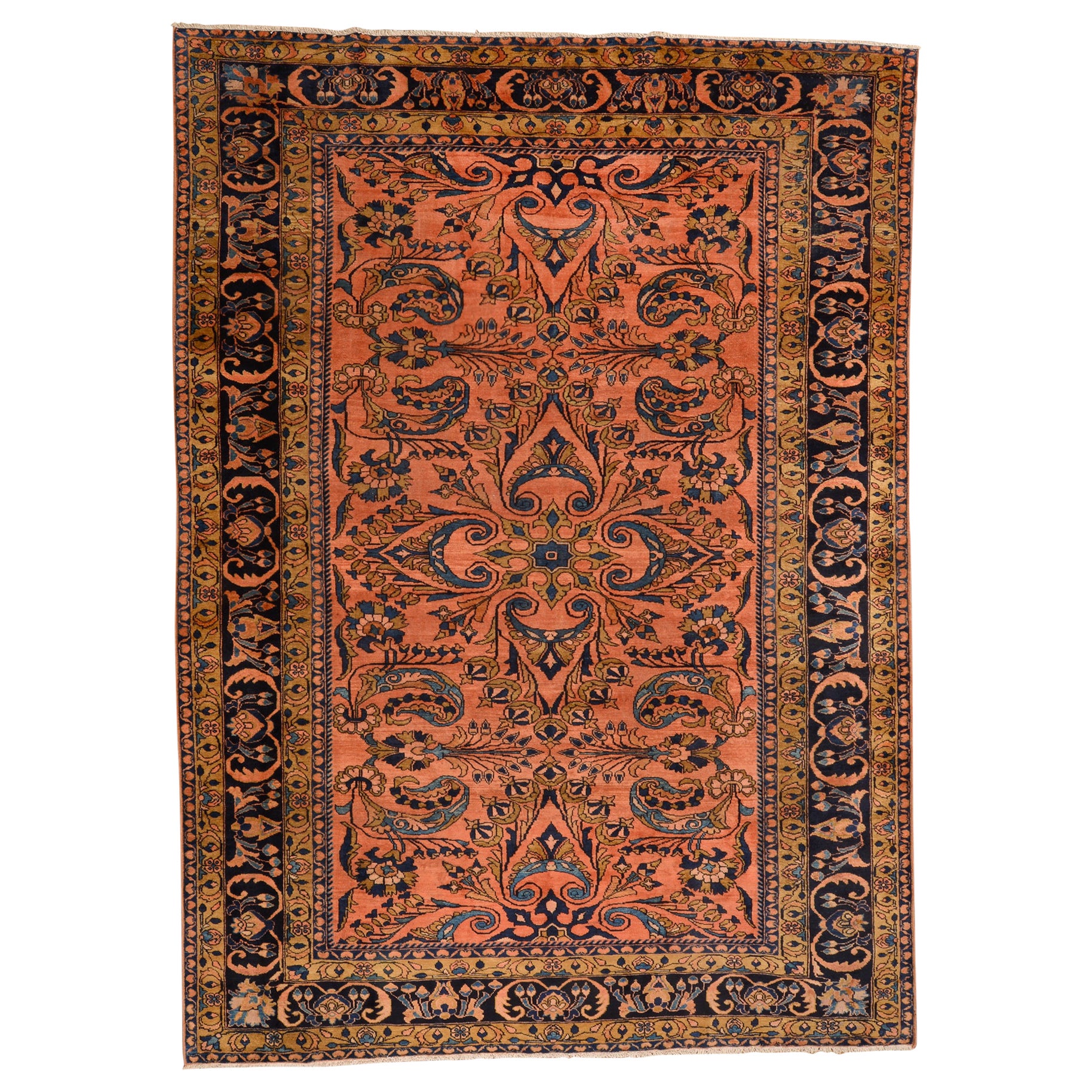 Antique Elegant Rare Oriental Carpet For Sale