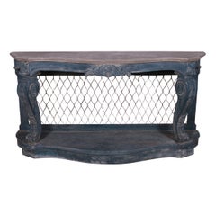 Vintage French Serpentine Console Table