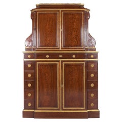 Used 19th Century English Mahogany Collectors Cabinet by C. Mellier & Co