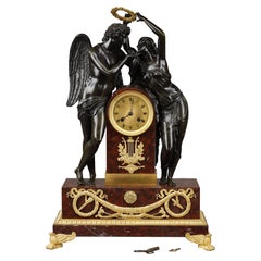 Cupid and Psyche Clock after Claude Michallon