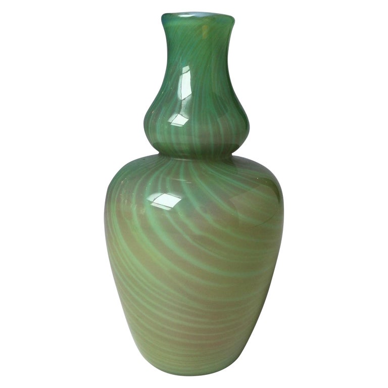 Tiffany Glass Favrile Agate Paperweight Vase For Sale