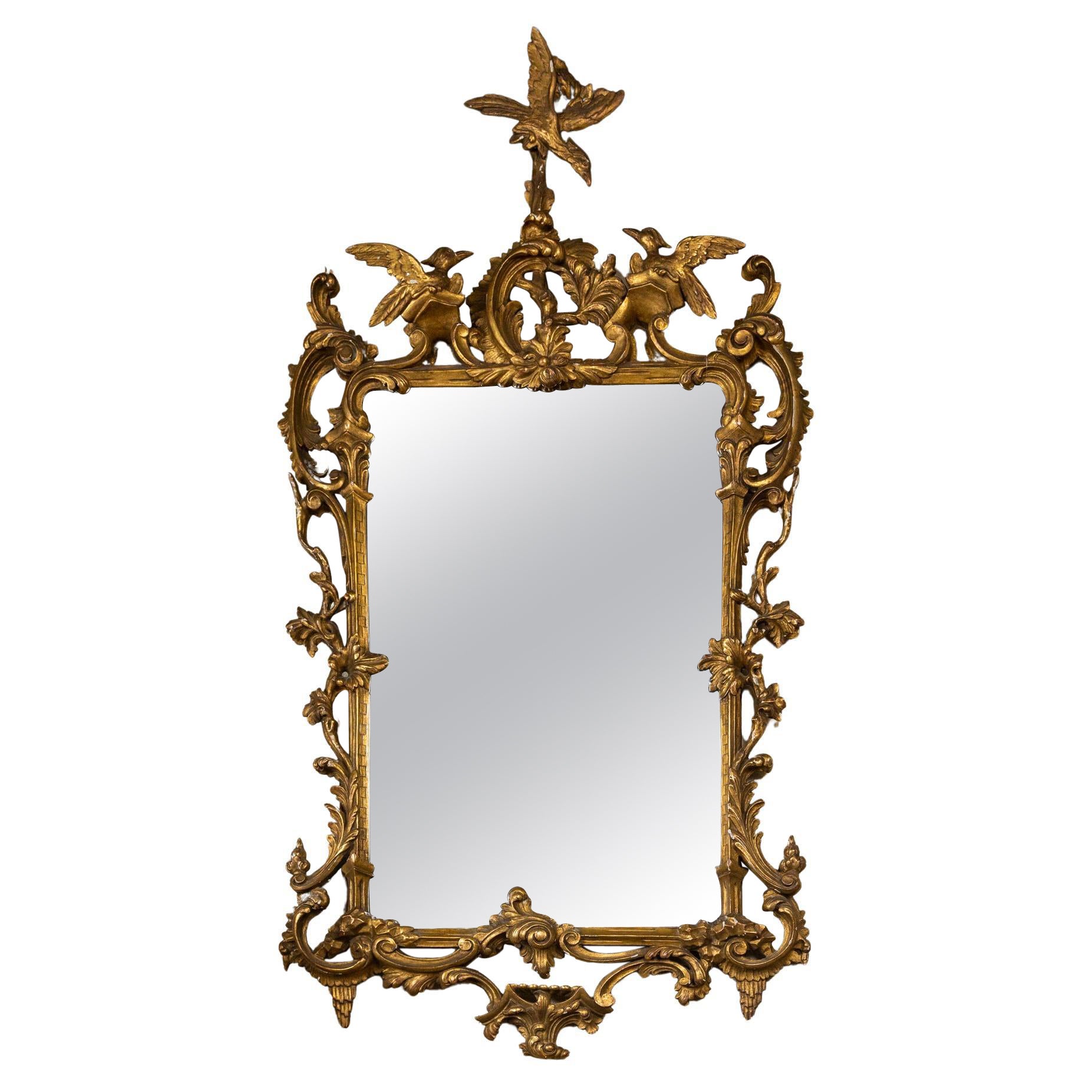 George III Style Giltwood Mirror For Sale