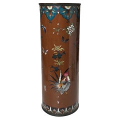 Cloisonné Cylinder Cane and Umbrella Holder