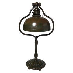 Used Authentic Tiffany Studios Bronze Table Desk Lamp