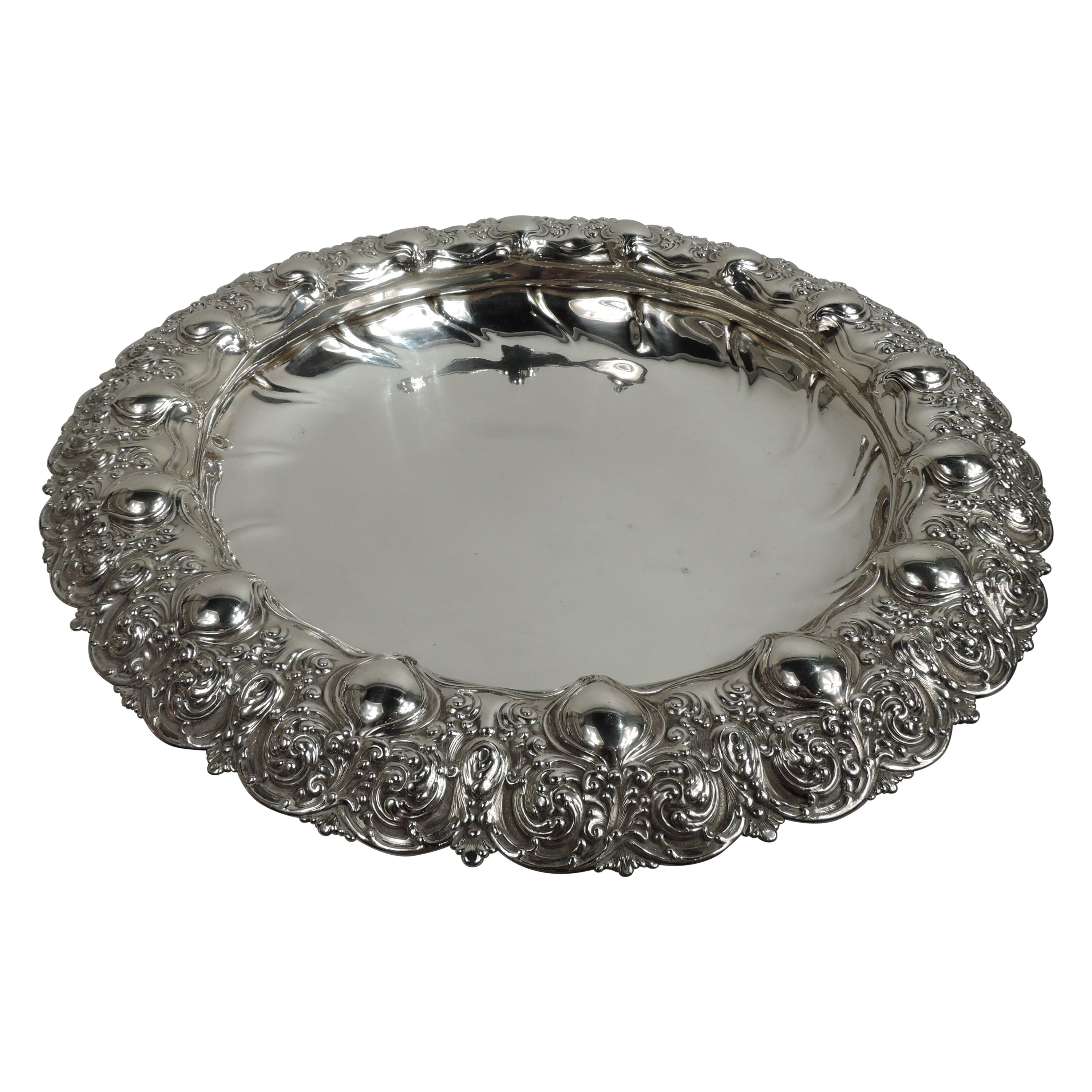 Antique Tiffany Art Nouveau Classical Sterling Silver Centerpiece Bowl