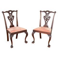 18th Century Pair of Chippendale Walnut Side Chairs