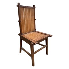 Mid Century Studio Craft Japanese Hand Made Chair Reed Wood