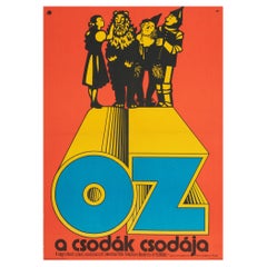 Vintage THE WIZARD OF OZ R1970s Hungarian Film Poster
