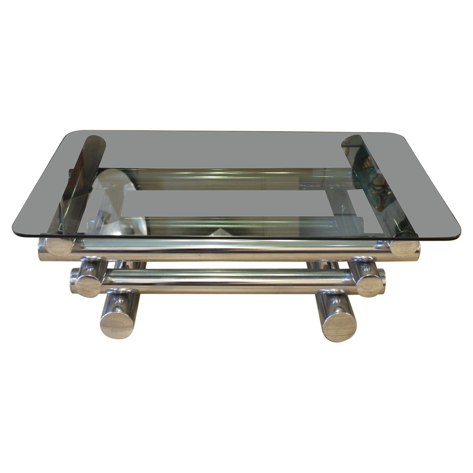 Chrome Table, Tubular, Italy 1970 For Sale