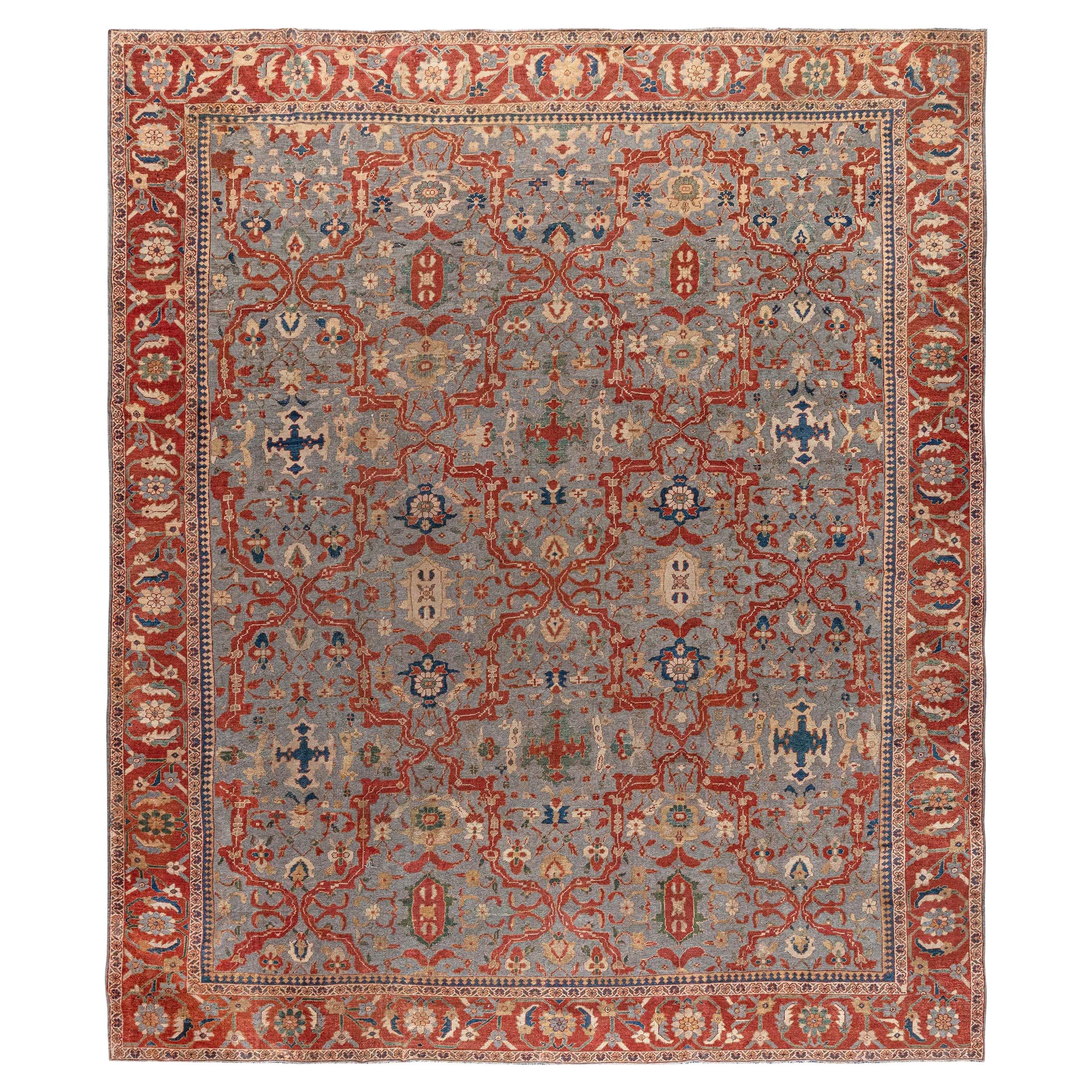 Doris Leslie Blau Collection Antique Persian Sultanabad Rug For Sale at