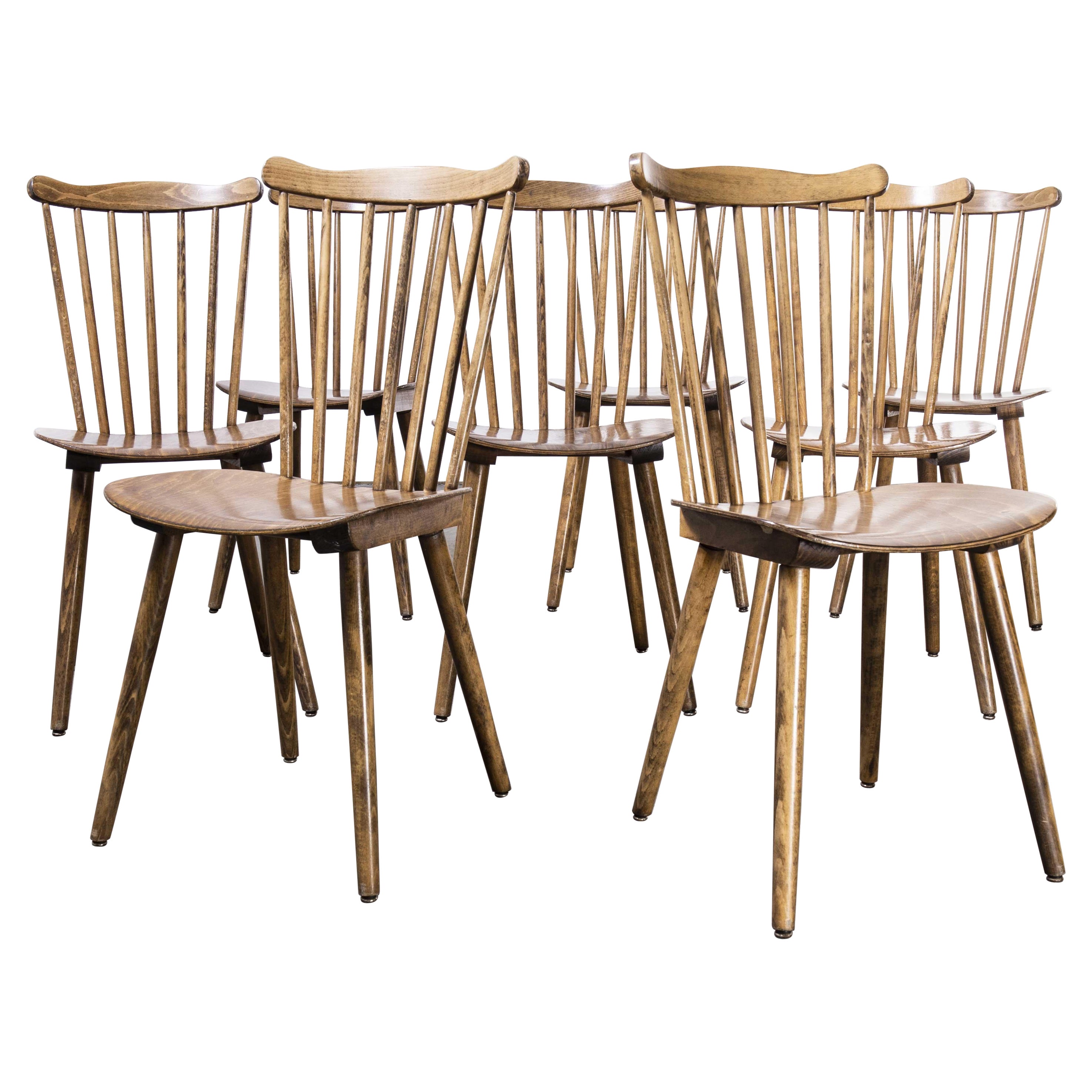 1950's French Baumann Menuet Dining Chair, Set of Eight For Sale