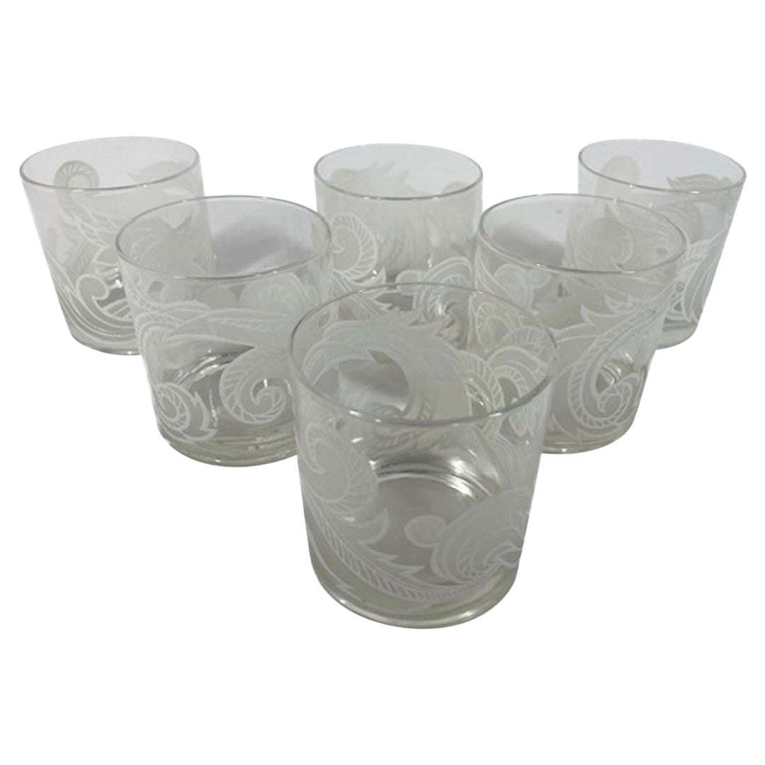 Vintage Set of 6 Washington Glass Rocks Glasses Designed by Irene Pasinski For Sale