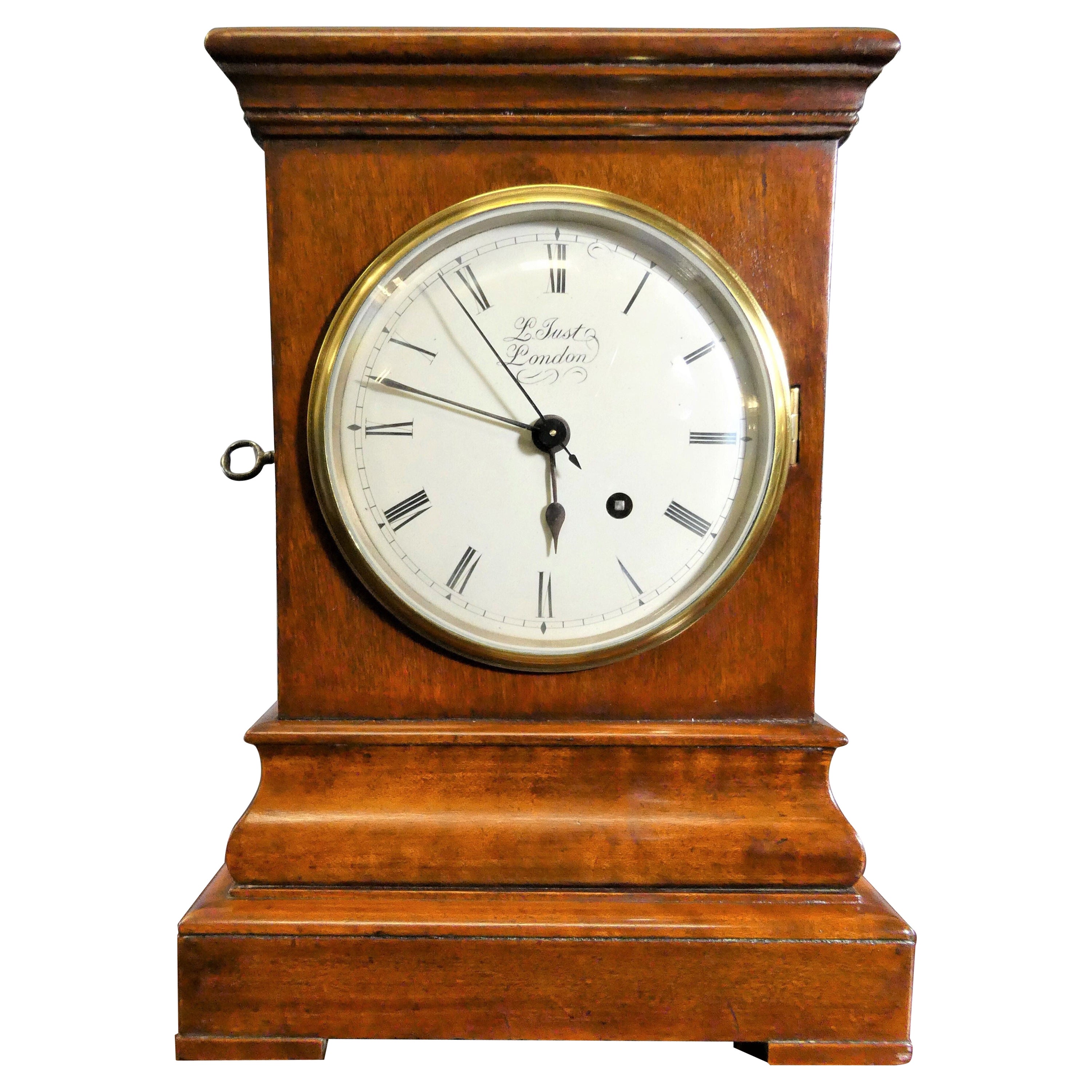 Mahogany Library Fusee Bracket Clock by Norman, Pimlico For Sale at