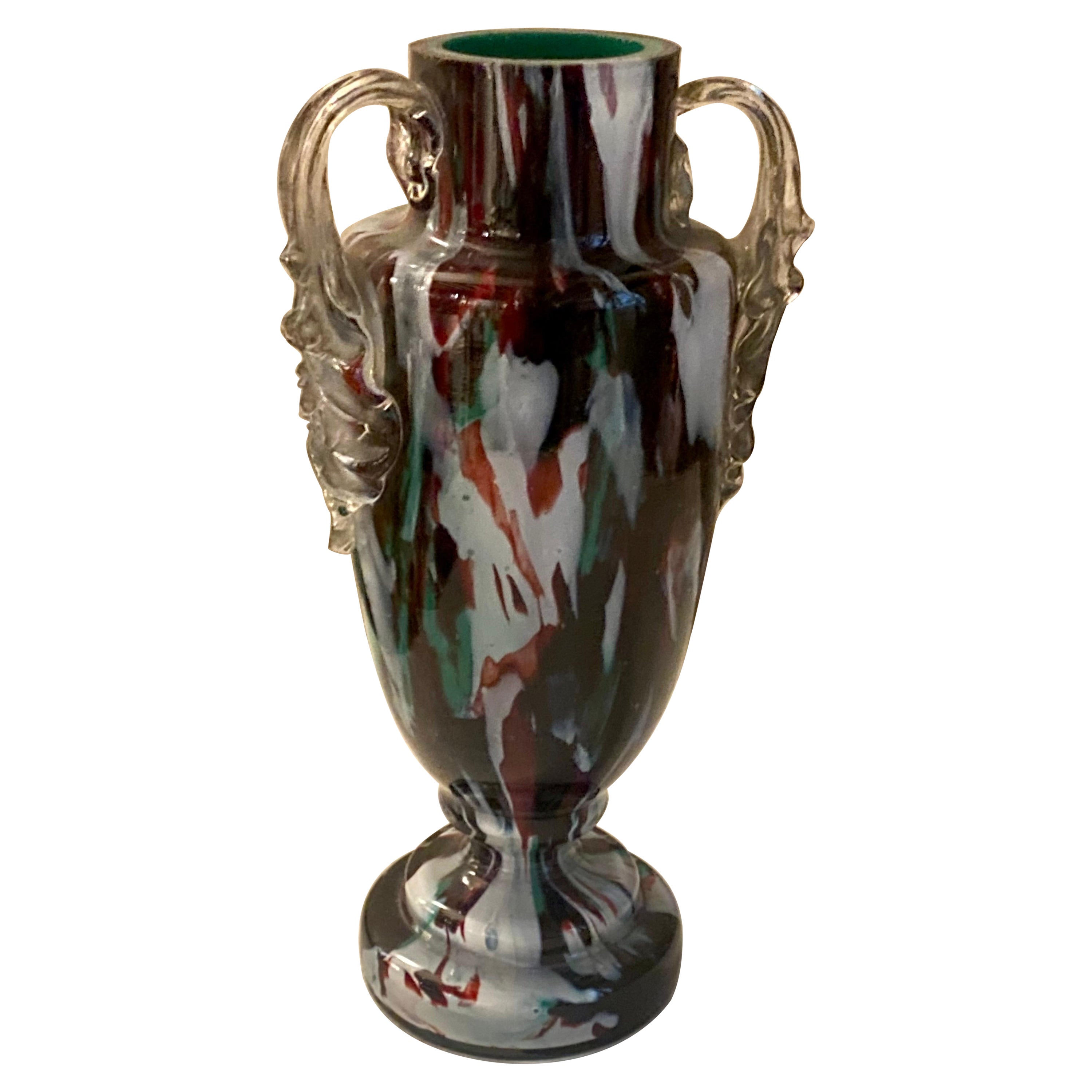 Vaso di vetro anfora vintage da collezione di Carlo Scarpa Murano Murrine Millefiori