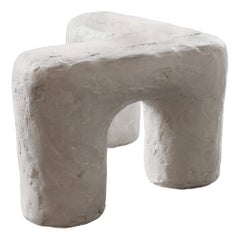 Solid Fluid Spackle Bench in Ceramic and Hydrostone
