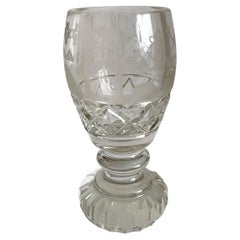 Antique Masonic Cut Crystal Ceremonial Cup