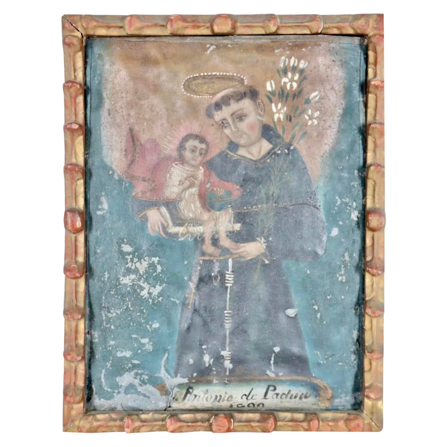 Antique Spanish Colonial Mexico Painting at 1stDibs