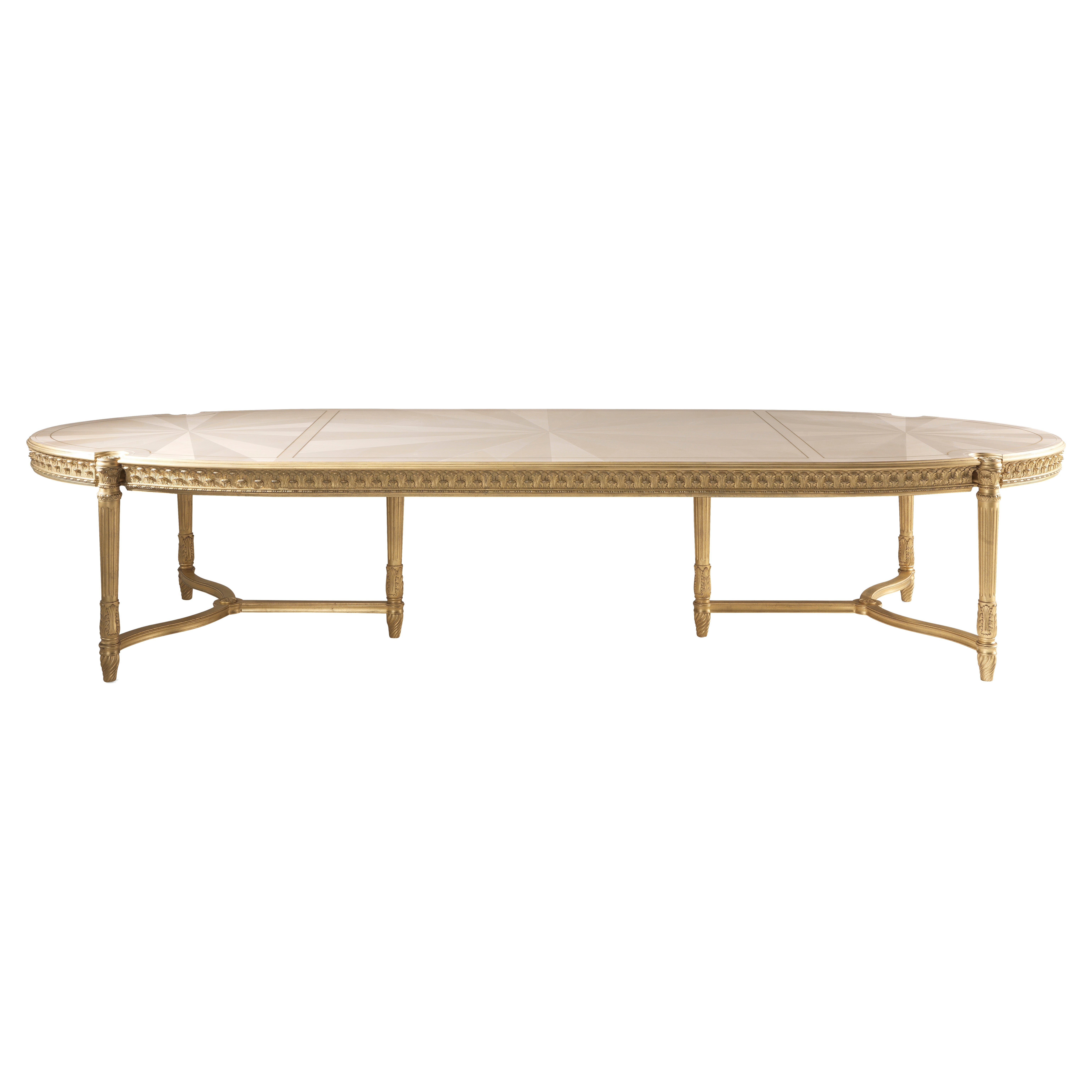 21st Century Boulevard Dining Table with Hand-carved Legs in style of Louis XVI