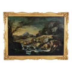 Large 18th Century Italian Landscape Painting