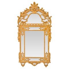 Antique French 19th Century Régence St. Double Framed Giltwood Mirror