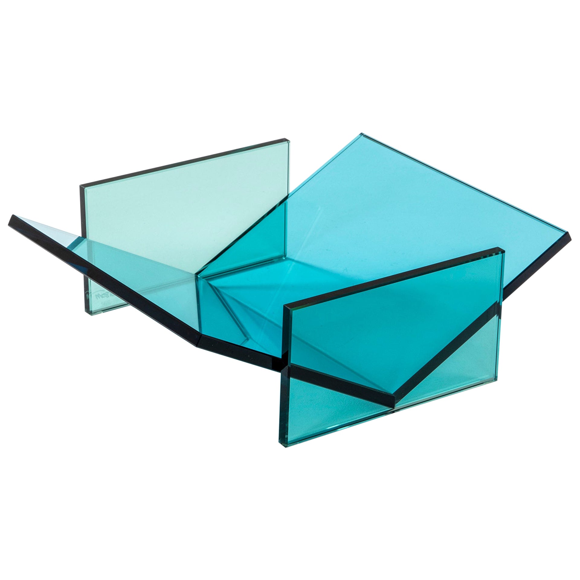 20th Century Ettore Sottsass RSVP Centerpiece Mod. Celeste in Colored Glass