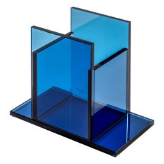 20th Century Ettore Sottsass RSVP Centerpiece Mod. Indigo in Colored Glass