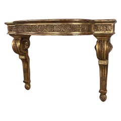 Console Louis XVI en bois doré « en tant que support mural »
