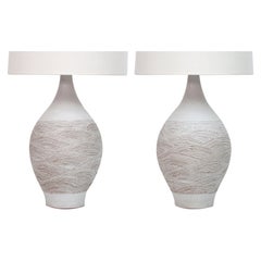 Vintage Pair of Ceramic Table Lamps by Design Technics