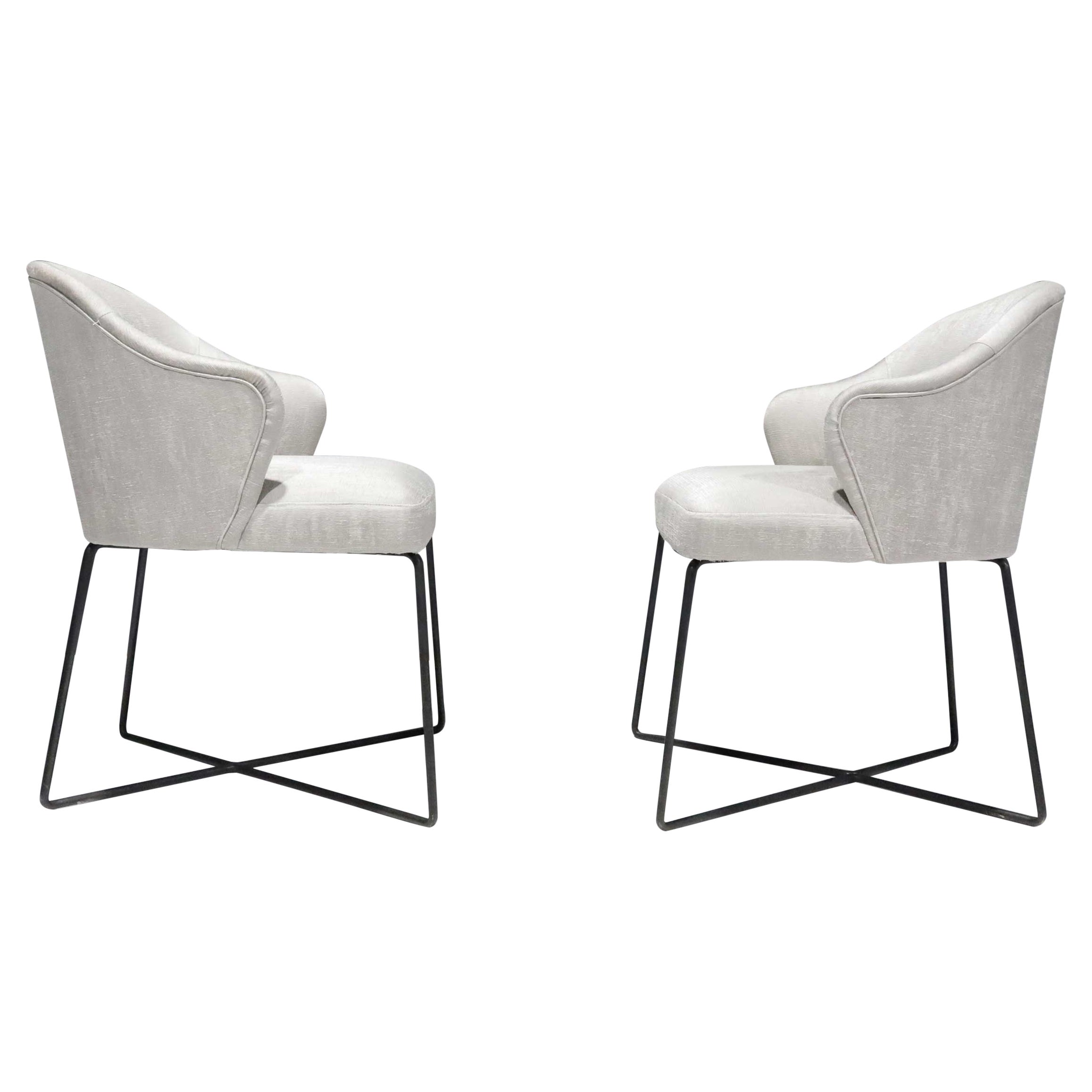 Pair of Rodolfo Dordoni for Minotti Leslie Dining or Side Chairs