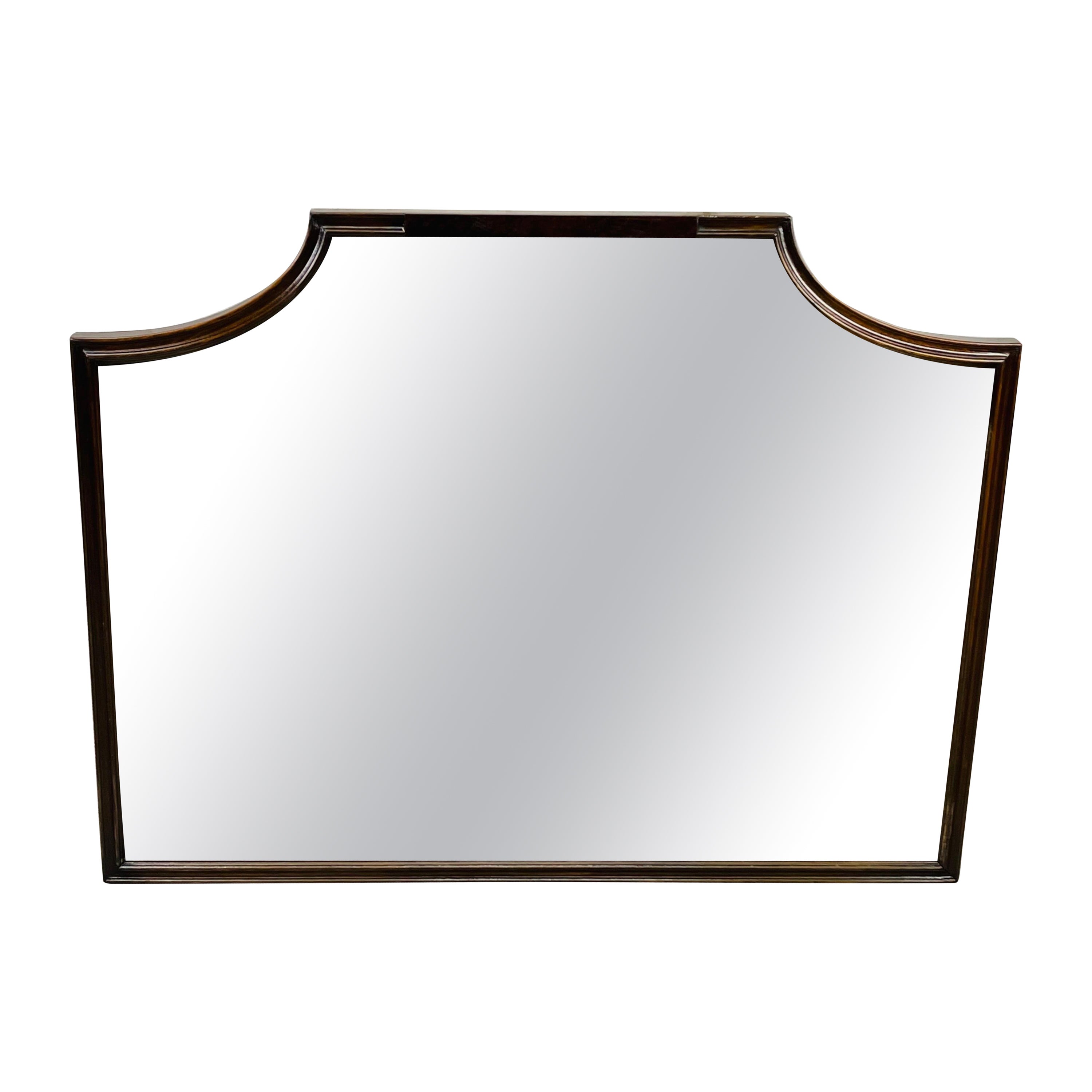 Mahogany Wood Wall Mirror For Sale