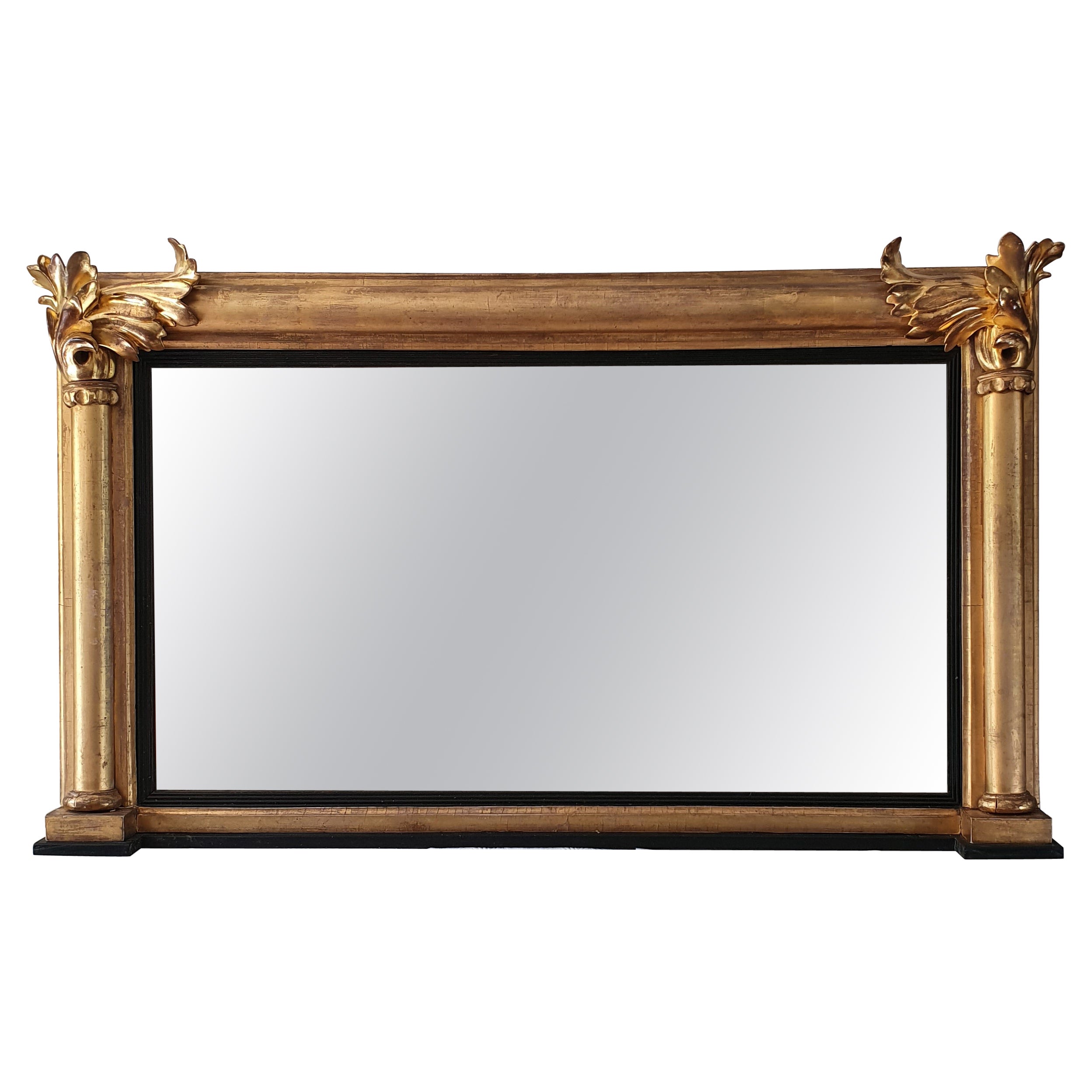 19th Century Giltwood William IV Overmantel Mirror For Sale