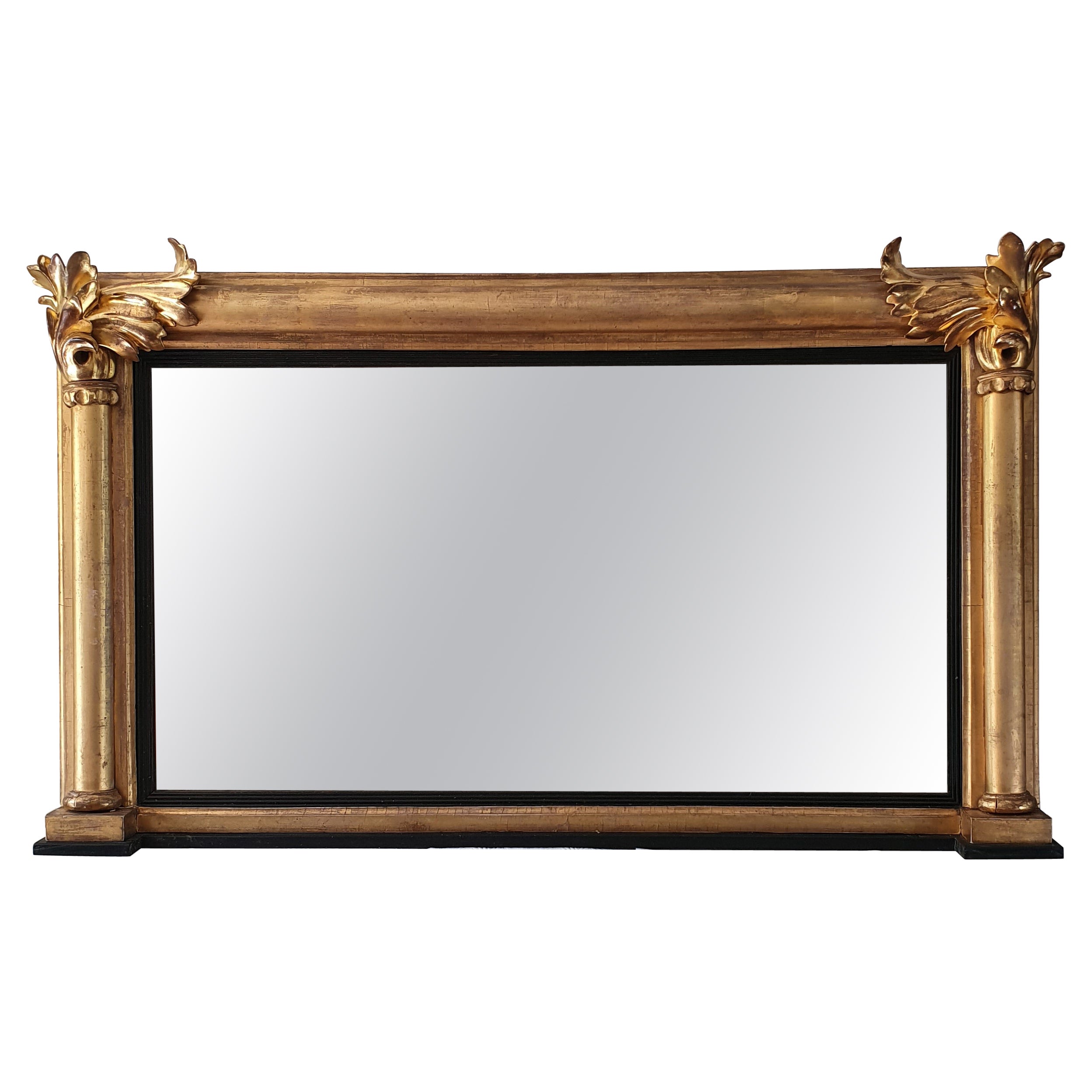 19th Century Giltwood William IV Overmantel Mirror