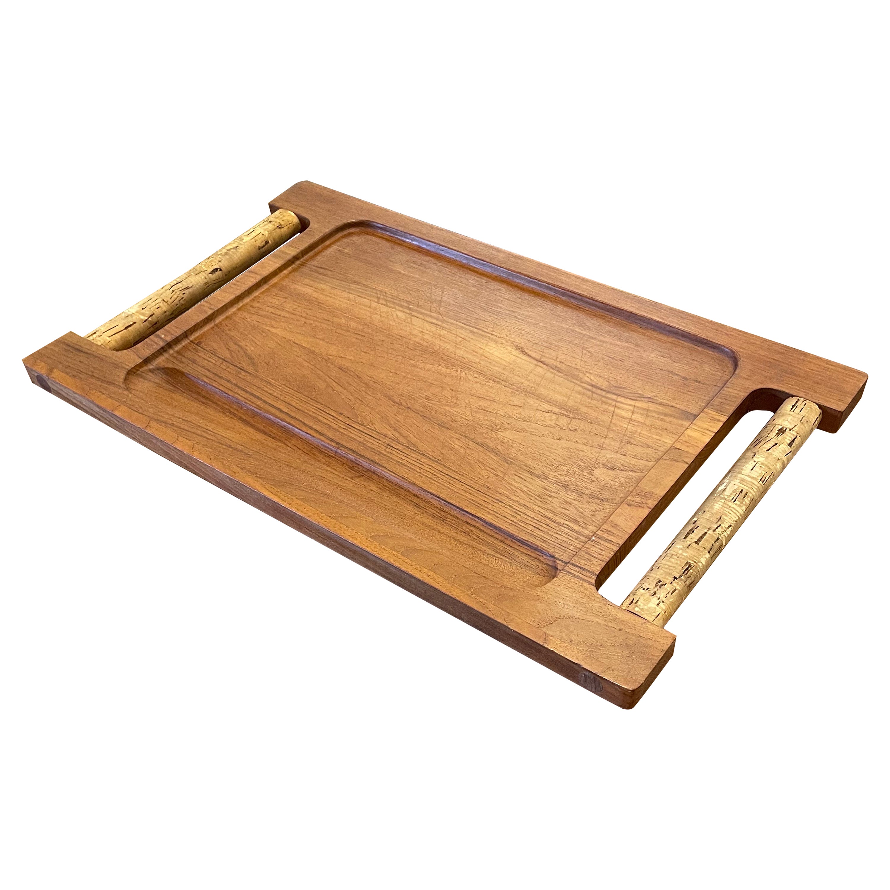 Rare Danish Modern Solid Teak Tray by Richard Nissen For Sale