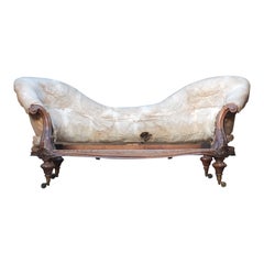 Antique Mid 19th Century Gillows Double Spoon Back Sofa