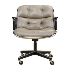 Charles Pollock for Knoll International Leather Executive Desk Chair, c 1980
