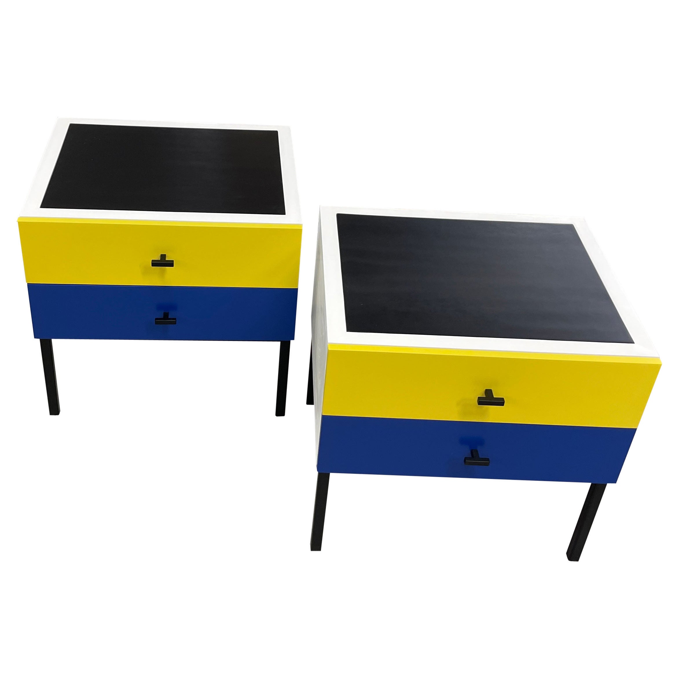 Vibrant Nightstands in Primary Colors For Sale